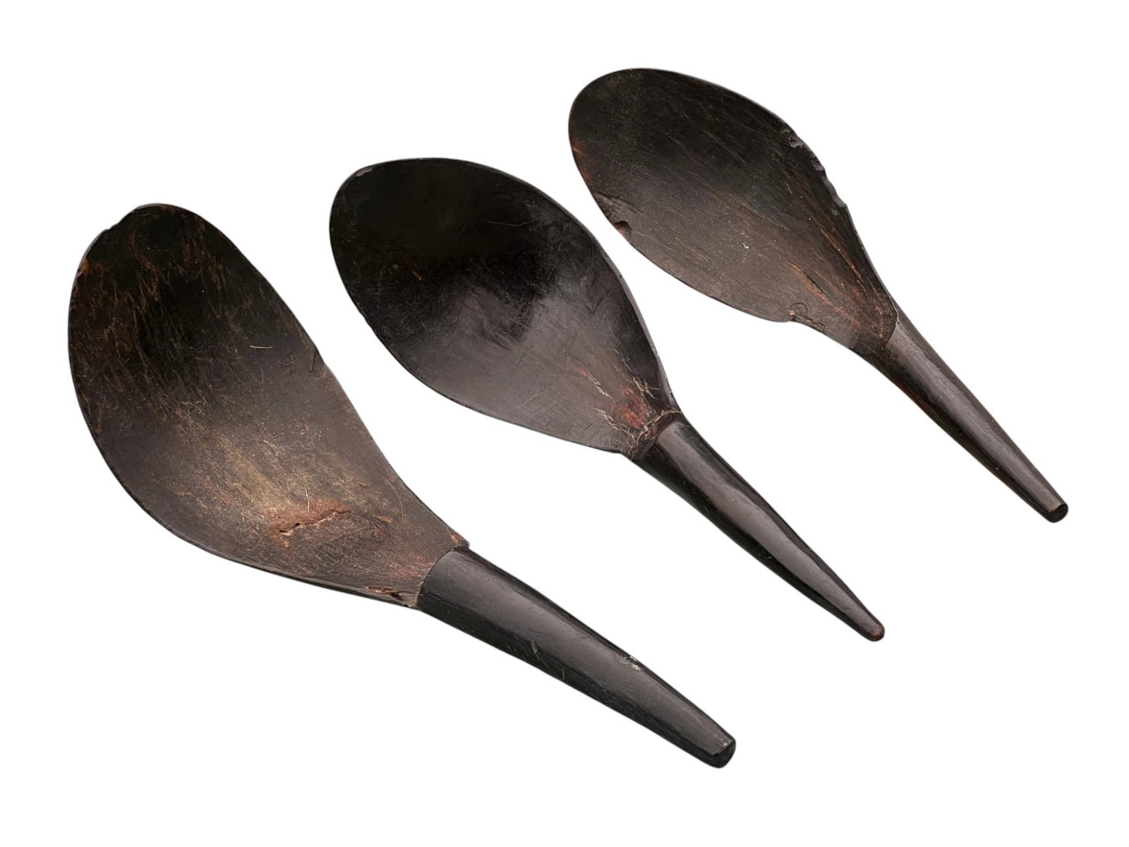 (3) NATIVE AMERICAN CARVED HORN SPOONS (1 of 5)