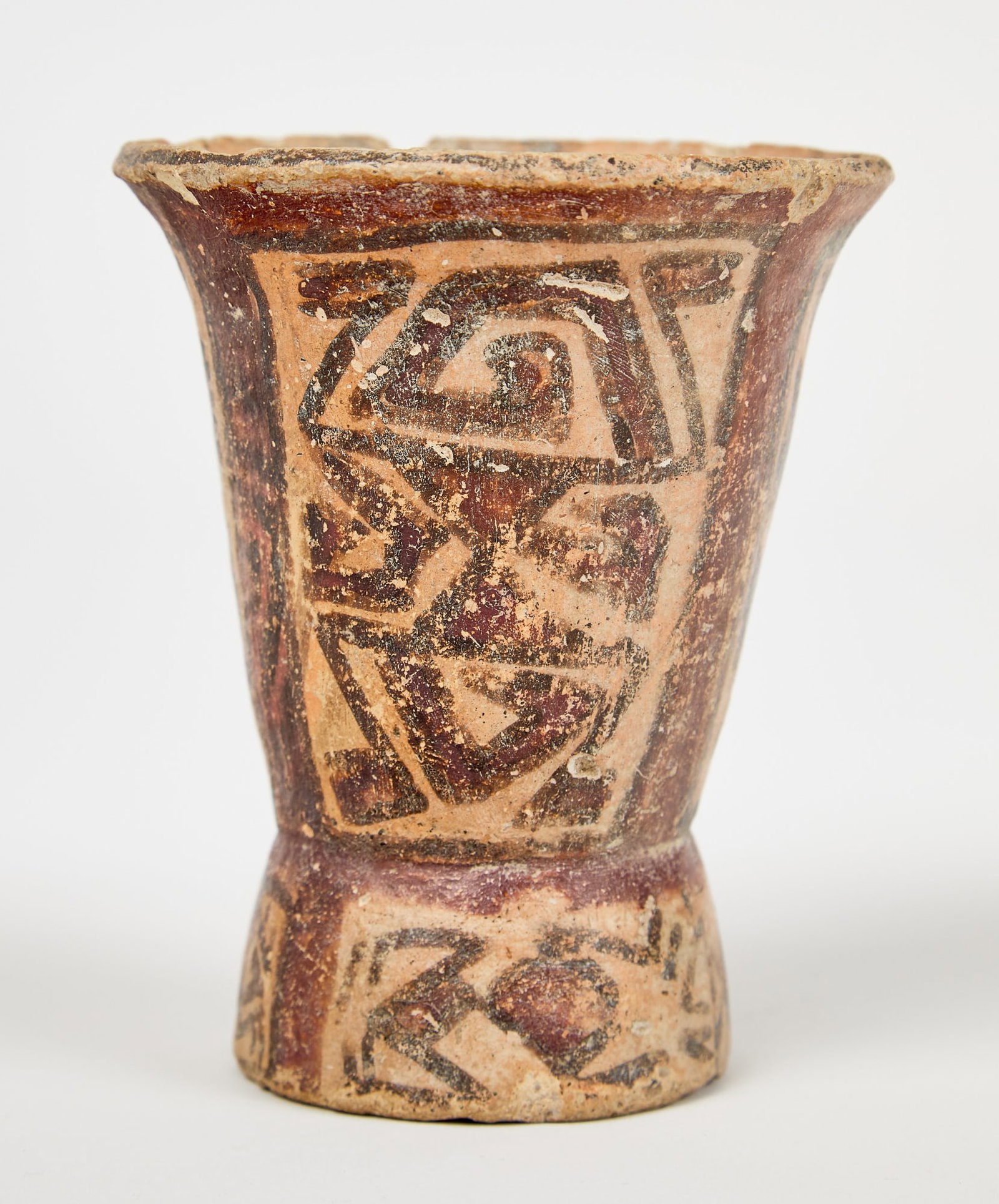 CALCHAQUI PRE-COLUMBIAN PAINTED EARTHENWARE BEAKER (1 of 9)