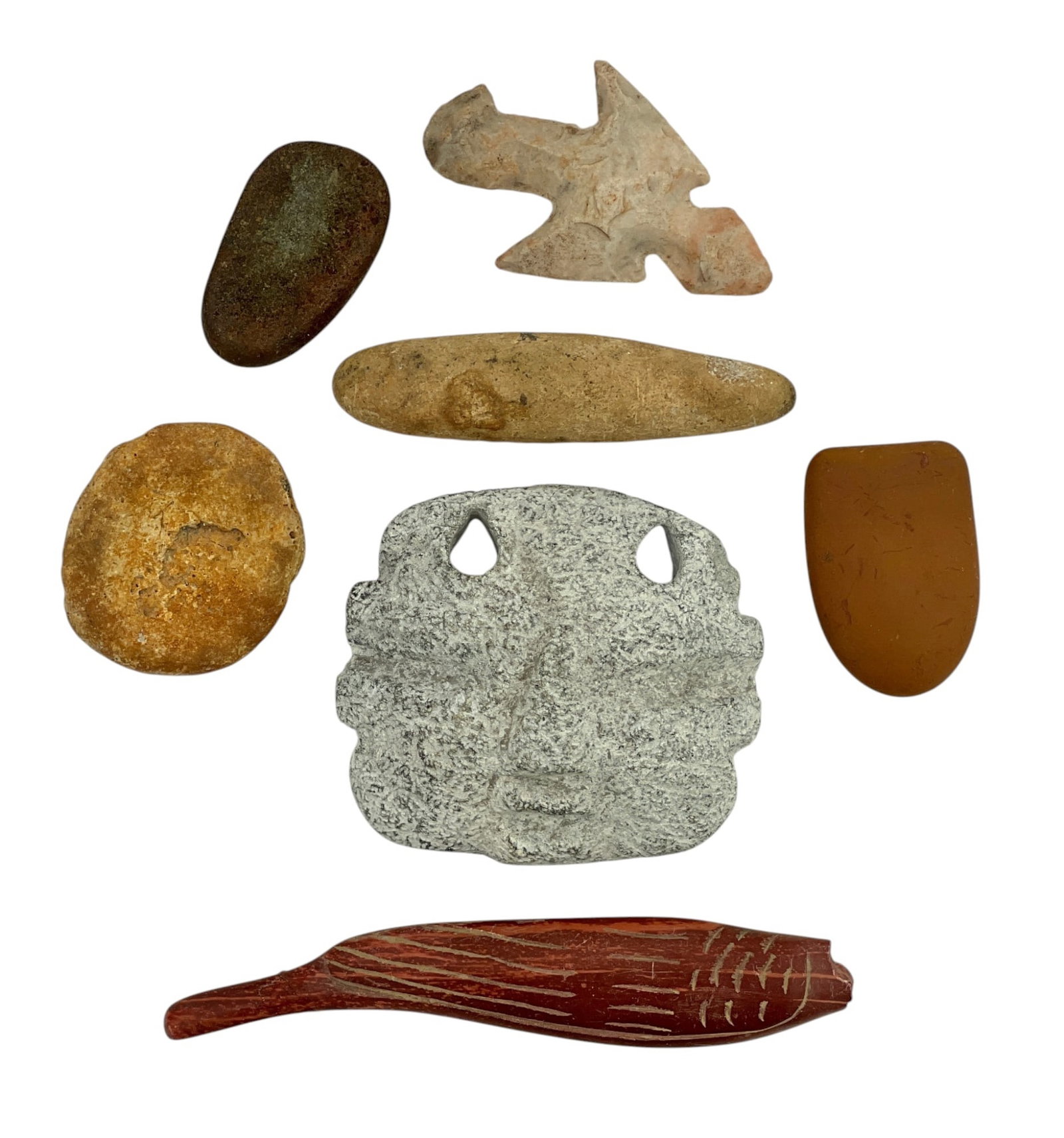 GROUP of NATIVE AMERICAN STONE ARTIFACTS (1 of 9)