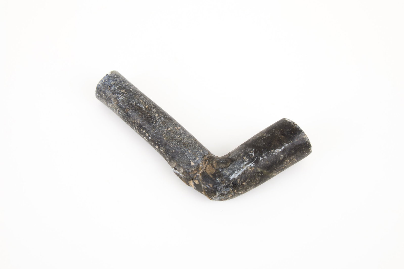 NATIVE AMERICAN CARVED STEATITE PIPE: 2 1/4 x 4 inches.