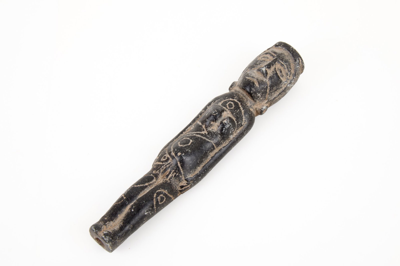 CLAY CO. (NC) CARVED STEATITE EFFIGY PIPE (1 of 8)