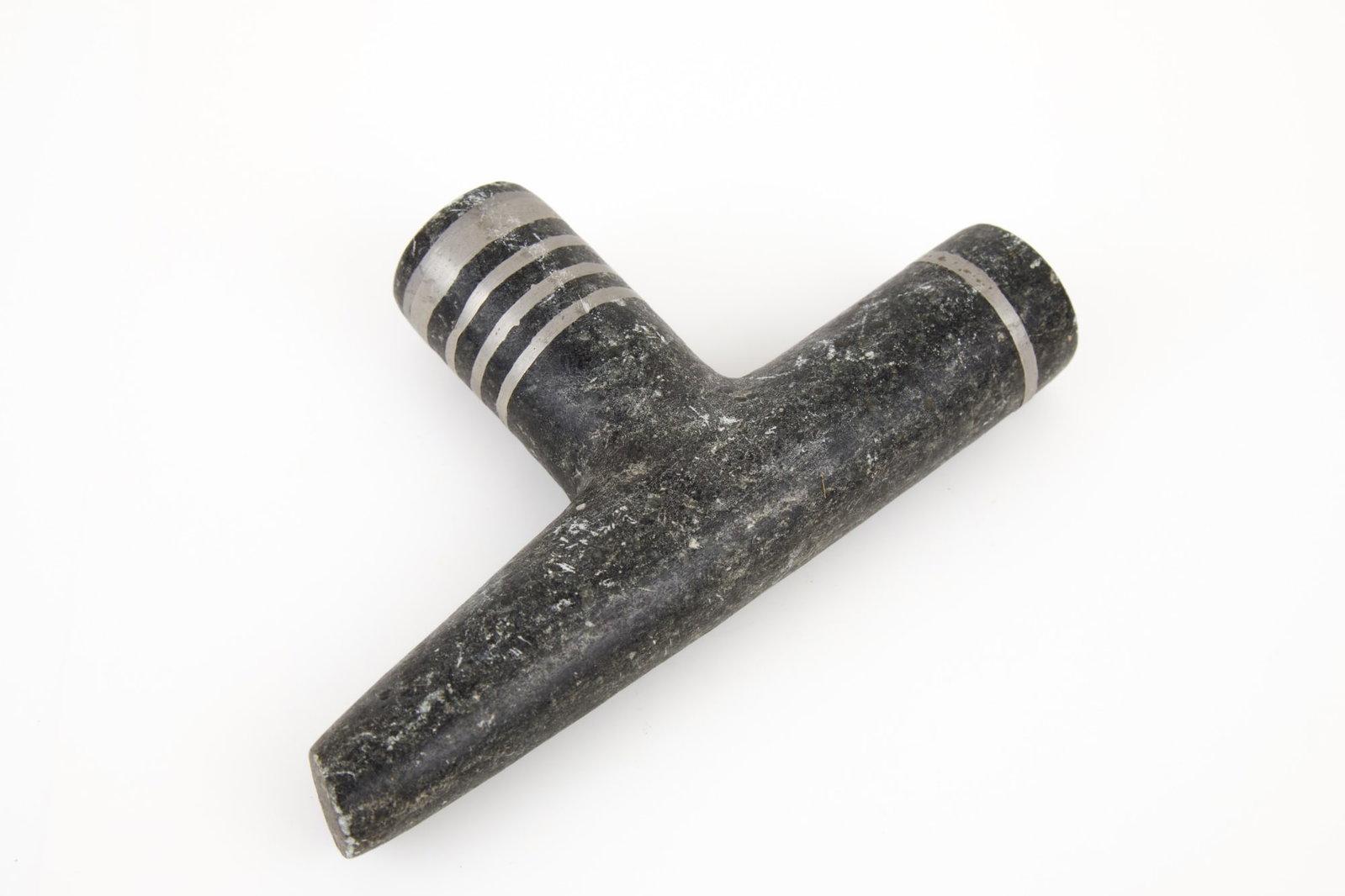 EASTERN PLAINS INLAID STEATITE PIPE BOWL (1 of 7)