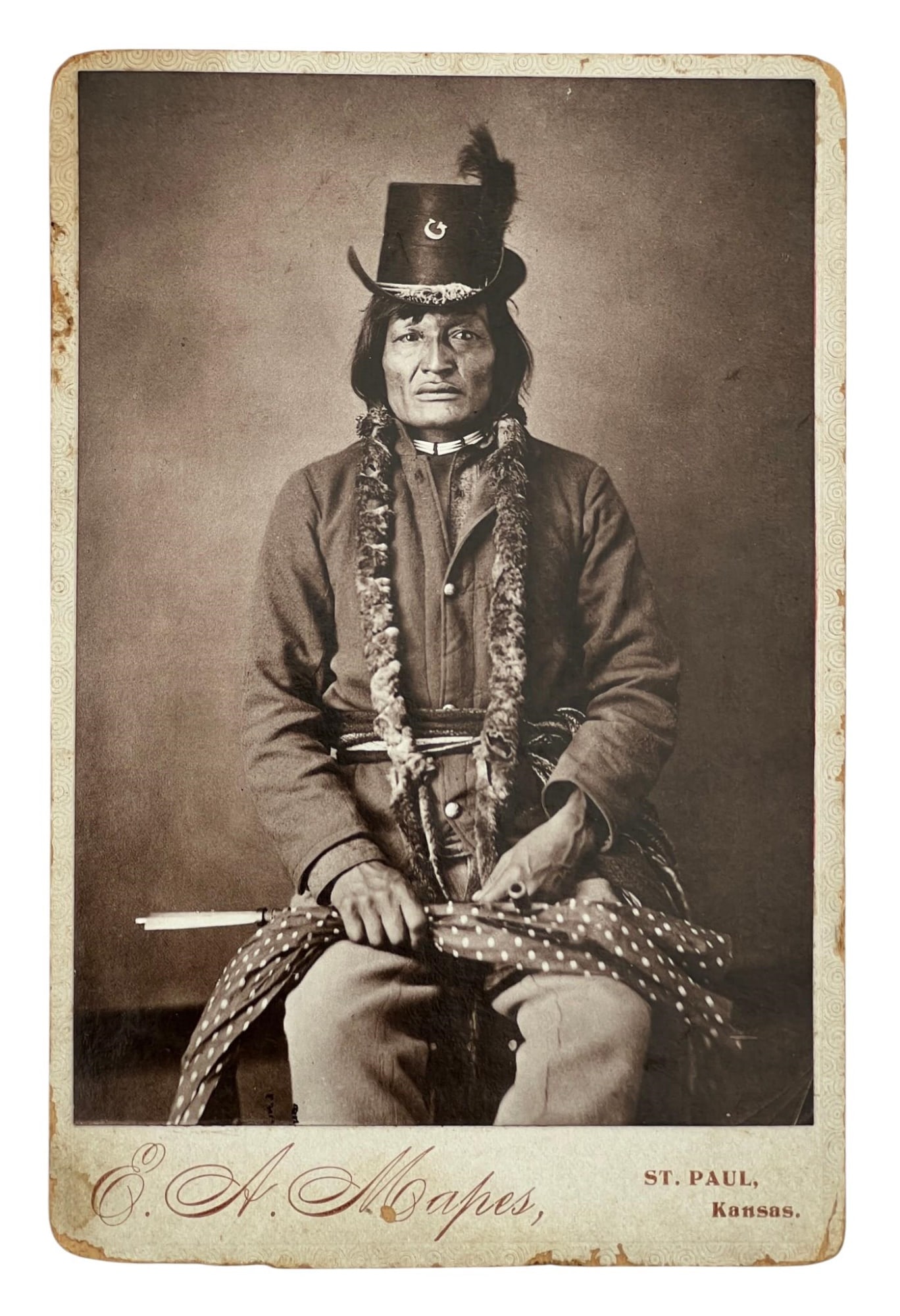 LONG SOLDIER CABINET CARD