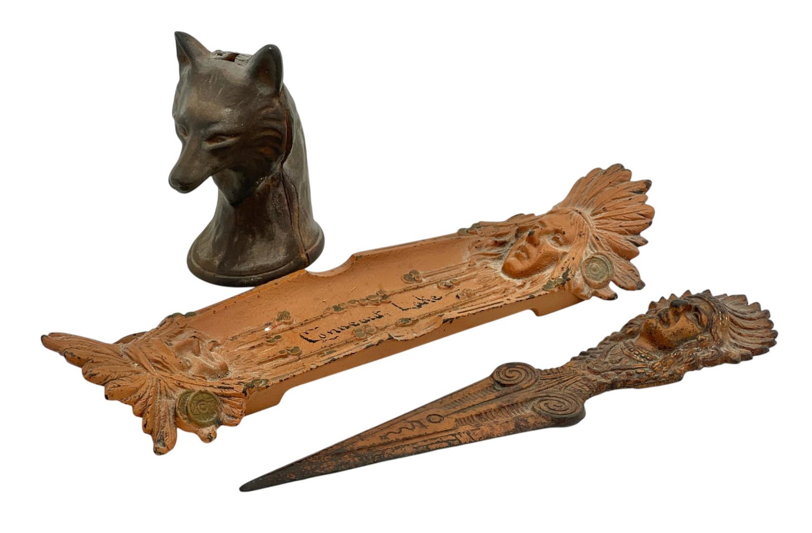 FIGURAL BANK, CONNEAUT LAKE SOUVENIR, etc (1 of 9)
