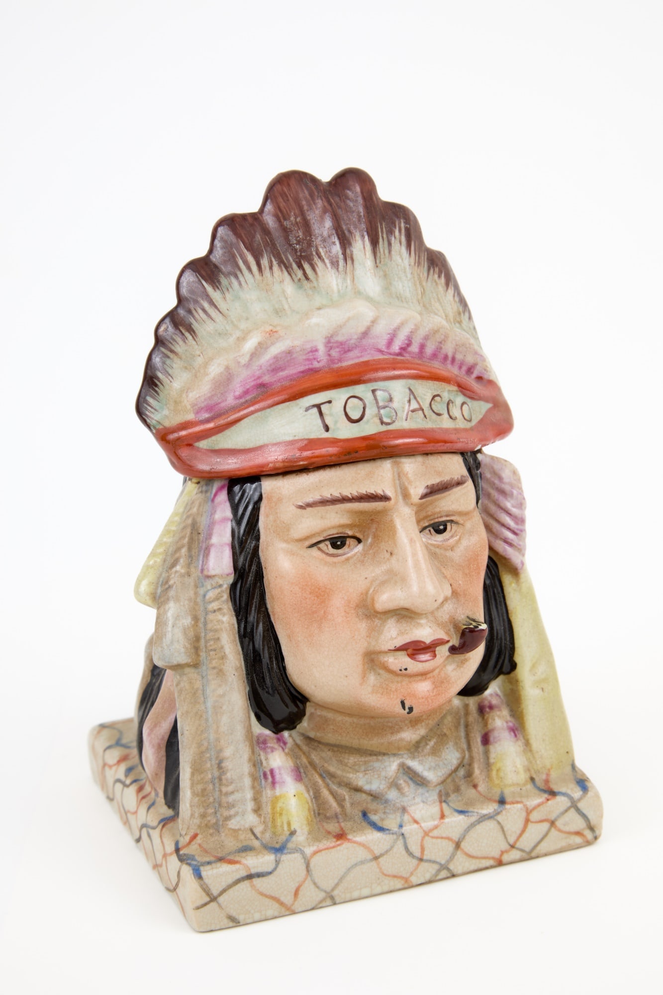 (19th/20th c) FIGURAL PORCELAIN HUMIDOR (1 of 10)