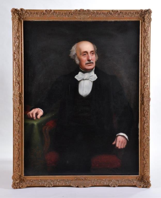 John Maler Collier (1850-1934): "Portrait of a Gentleman" oil on canvas. 50 x 36 inches. unsigned. framed. Condition: Lined