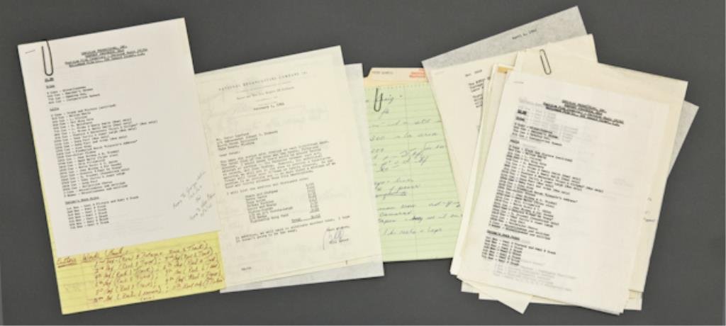 Chrislaw Gala Production File: (File) entitled Political Inaugural Gala Television Tape-2 including a report of film inventory- in Chrislaw Vault (#174) both typed and handwritten, a letter of proposal between Bill Asher and NBC fo