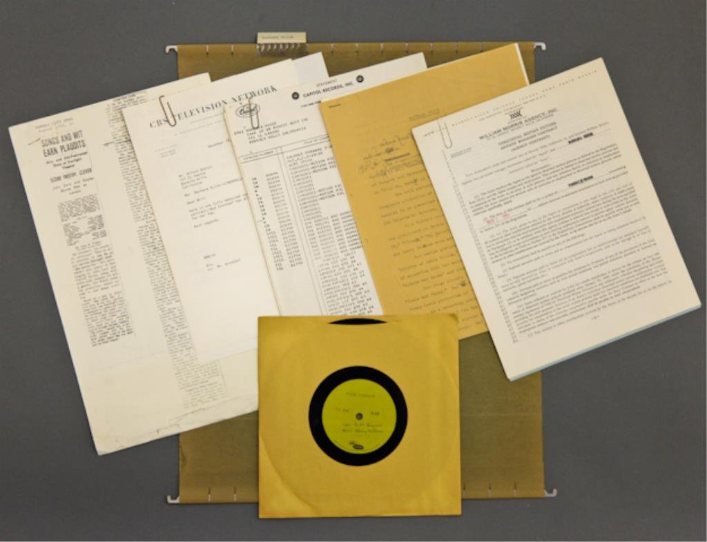 Conductor-Composer John Williams etc.: (File) entitled Barbara Ruick (Williams' wife) including, (1) typewritten thank you note on Mrs. John F. Kennedy personalized stationary with its original Jacqueline Kennedy Franked envelope signed "P