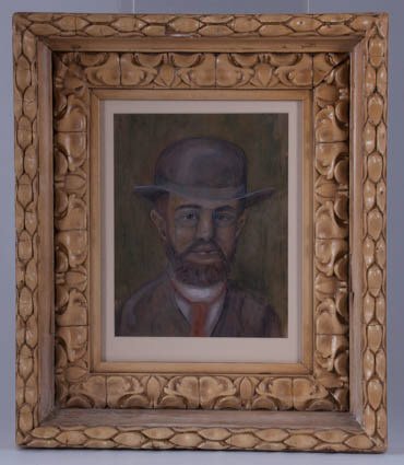 French School 19th/20th Century: " Portrait of Henri de Toulouse-Lautrec" mixed media on paper 13 x 10 inches. signed lower right in cypher, framed. Condition: Good, with overall scattered foxing.