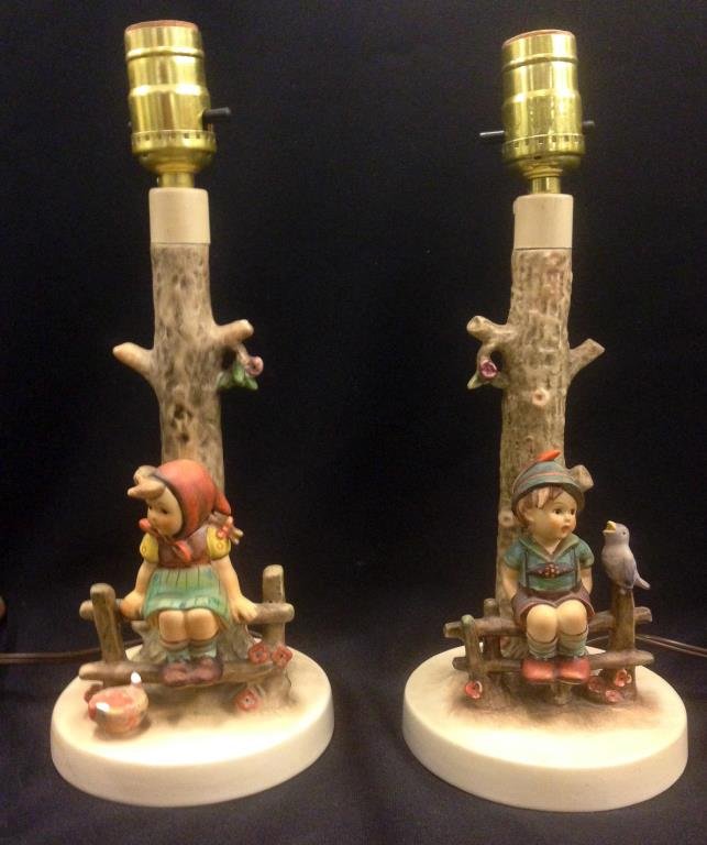 Pair of Hummel Lamps: Pair of Hummel Lamps