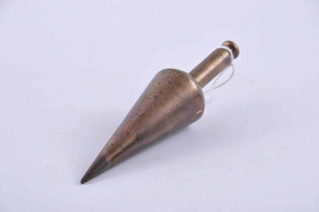 Gurley Brass Plumb Bob: 5 3/4” long, W&L.E.Gurley. Troy, New York. Condition: Excellent