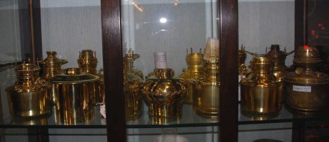 Collection of (14) Brass Fonts: Collection of (14) Brass Fonts. Many restored and with their burners, some embossed and by makers such as Belgian and Miller etc. Condition: Good: As found condition