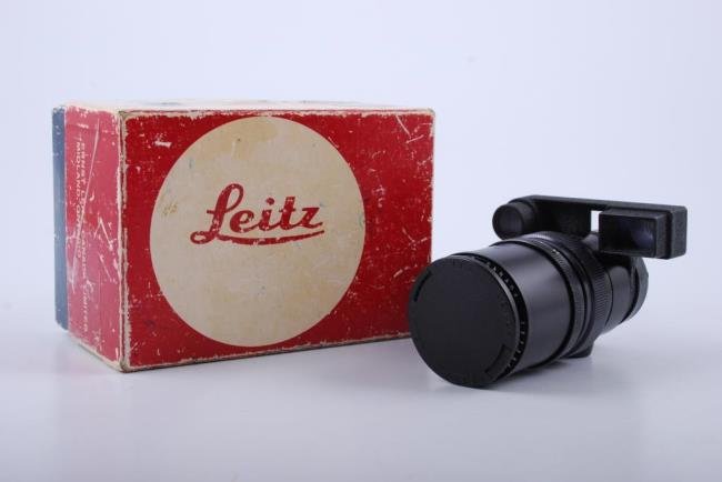 Leitz Leica Elmarit 135mm Lens: Leitz Leica Canada Elmarit 135mm 2.8 Lens 11829 in original box. Serial number 2872944. Condition: Used condition. Clean optics.