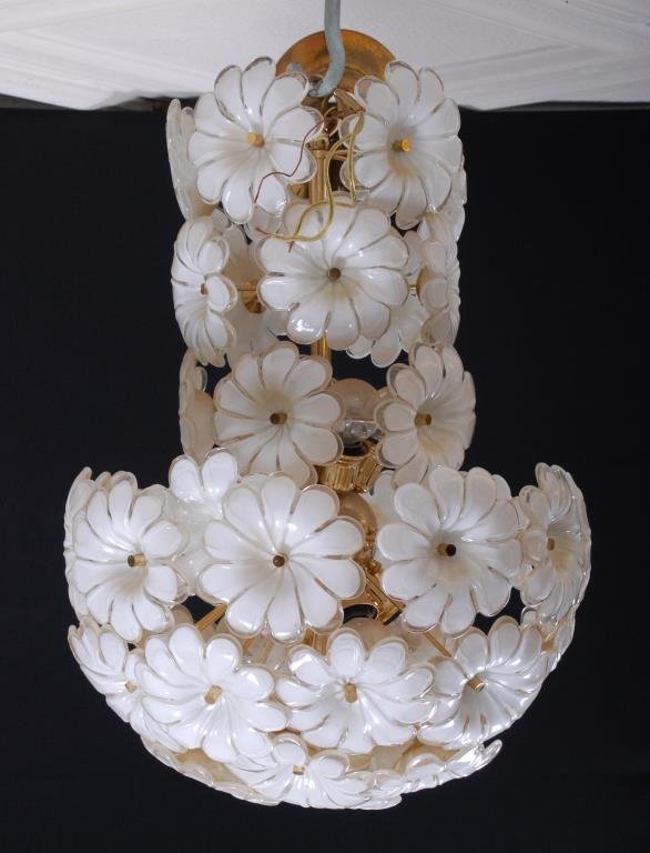 1970's Art Glass Fixture: 1970's Art Glass Fixture. It is approximately 26 inches in height.