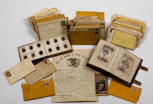 CIVIL WAR ERA LETTERS, CDV & TIN TYPE ALBUMS: Civil War letters to and from home include: Letters from Moses E. Tenney (stationed New Orleans) to his family, letters from Old Point Comfort, Virginia, Moses E. Tenny (Bermuda Hundreds). Together wi