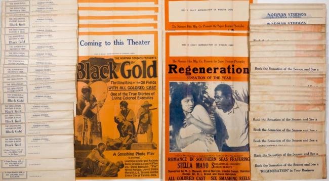 (61) NORMAN STUDIOS MOVIE POSTERS ALL COLORED CAST: (34) ""Black Gold"" and (27)"" Regeneration"" Photo Play Promotional Posters c.1955 22 x 14 inches