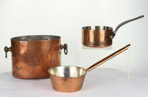 (3) Pieces of Copper Cookware