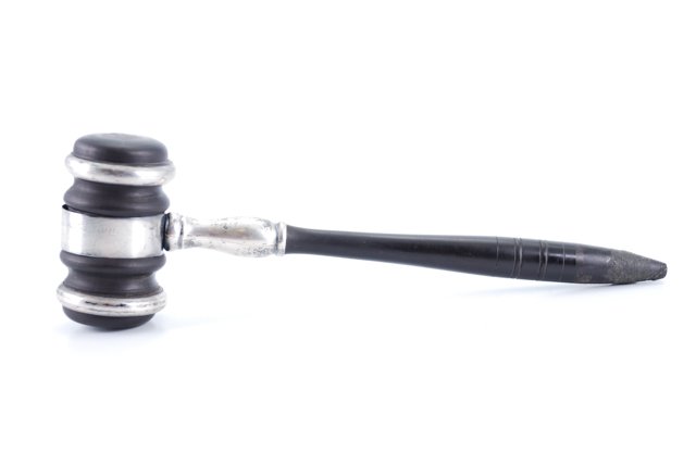 Railroad Presentation Gavel: Presentation Gavel A.P. Wilder Universalist Leader. Ebony and (unmarked) silver gavel engraved "Car Accountants Association Alexander Pope Wilder President 1886. A tribute by Rev. Eaton concerning his