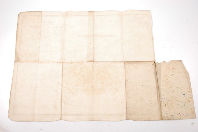 (19th c.) Map of Saigon River of Don-Nai: "Map of River of Don-Nai from Cape St. James to the City of Saigon" by M. Dayot with 1820 additions by John White USN. 17 x 23 inches. Condition: Folds, small tear mostly to edges, foxing