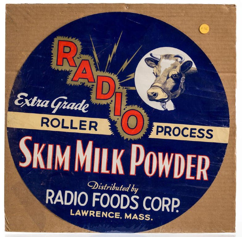 Radio Foods Corp. Skim Milk Powder Barrel Label (1 of 3)