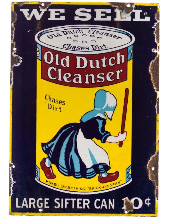 "We Sell Old Dutch Cleanser" Porcelain Sign (1 of 5)