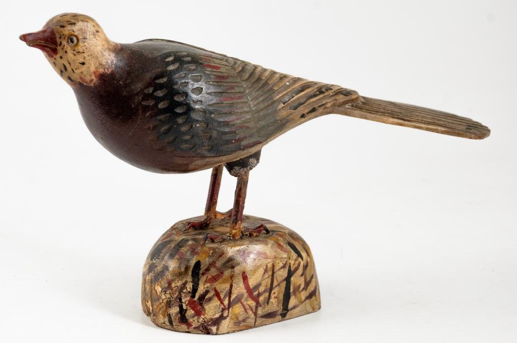 Early (20th c.) Carved and Painted Game Bird (1 of 5)