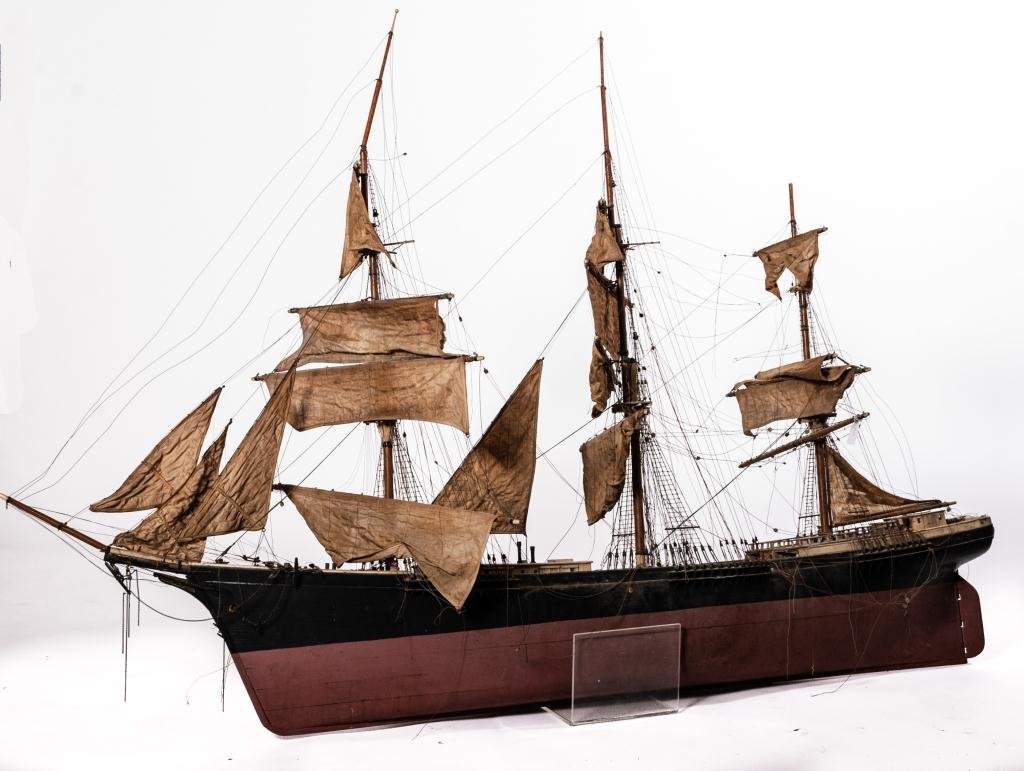 (Early 20th c.) Model of a Full Rigged Tall Ship (1 of 10)