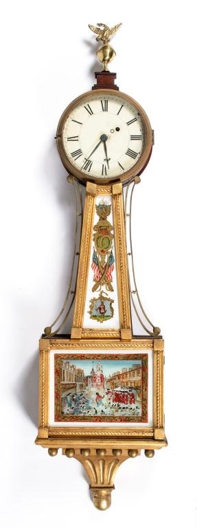(19th c.) Weight Driven Mahogany Banjo Clock (1 of 5)
