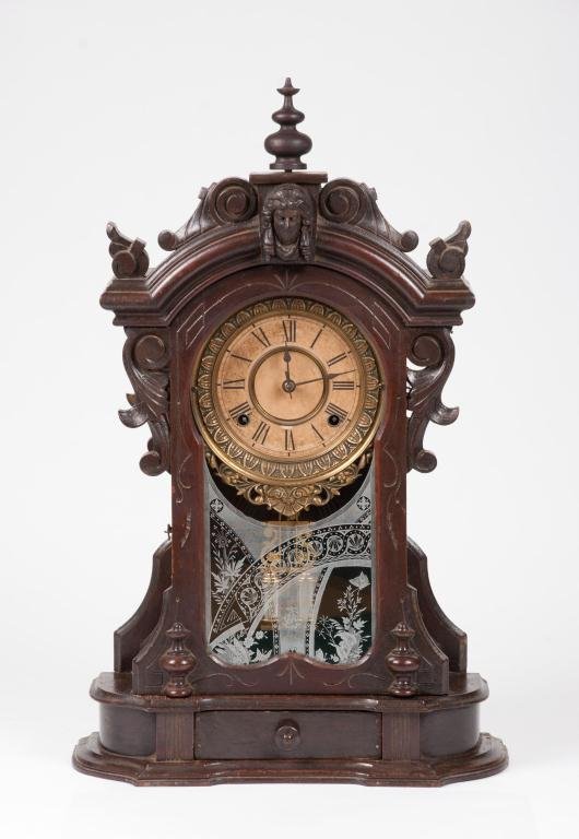 Ansonia "Monarch" Walnut Shelf Clock (1 of 5)