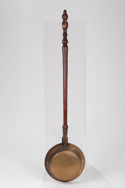 Brass Bed Warmer with Bright Cut Floral Motif (1 of 5)