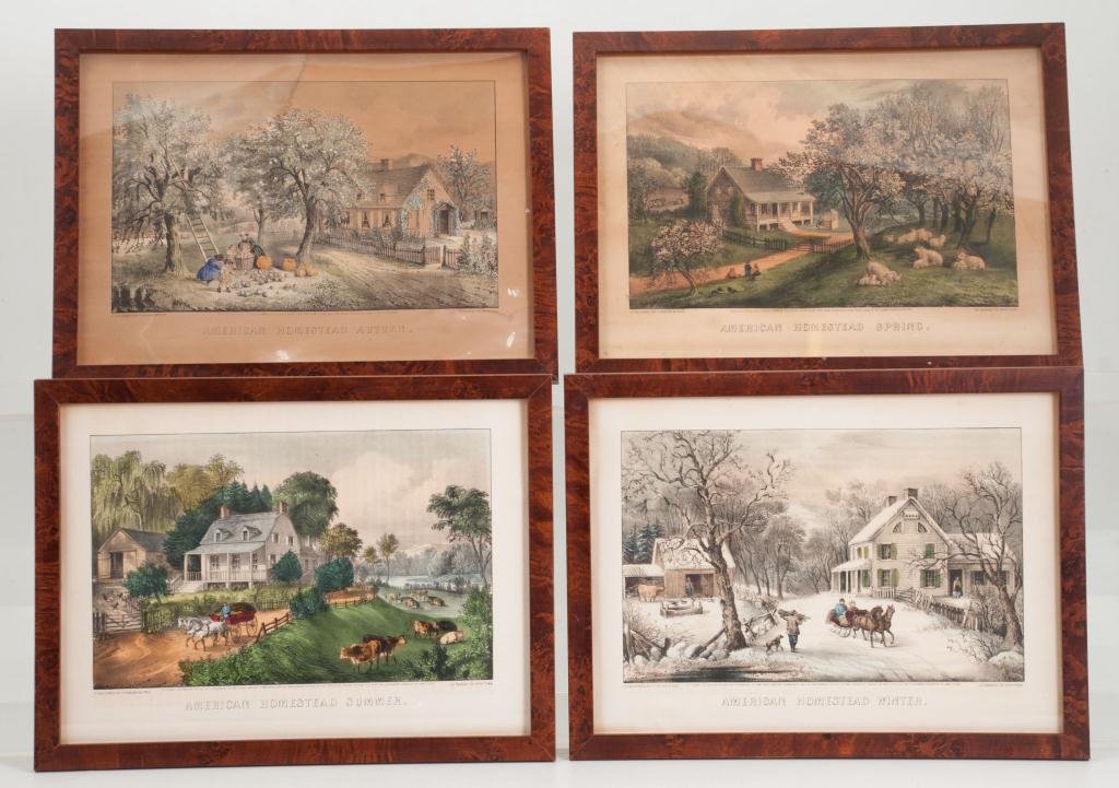 Currier & Ives "American Homestead" Lithographs (1 of 5)