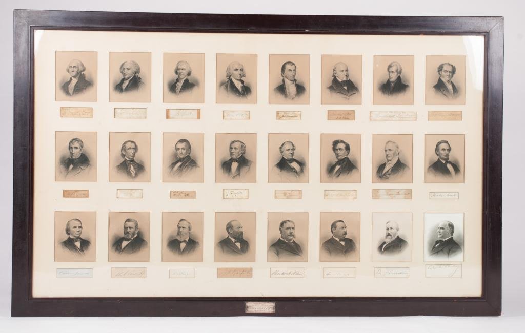 Signed Composite of the First (24) US Presidents (1 of 5)