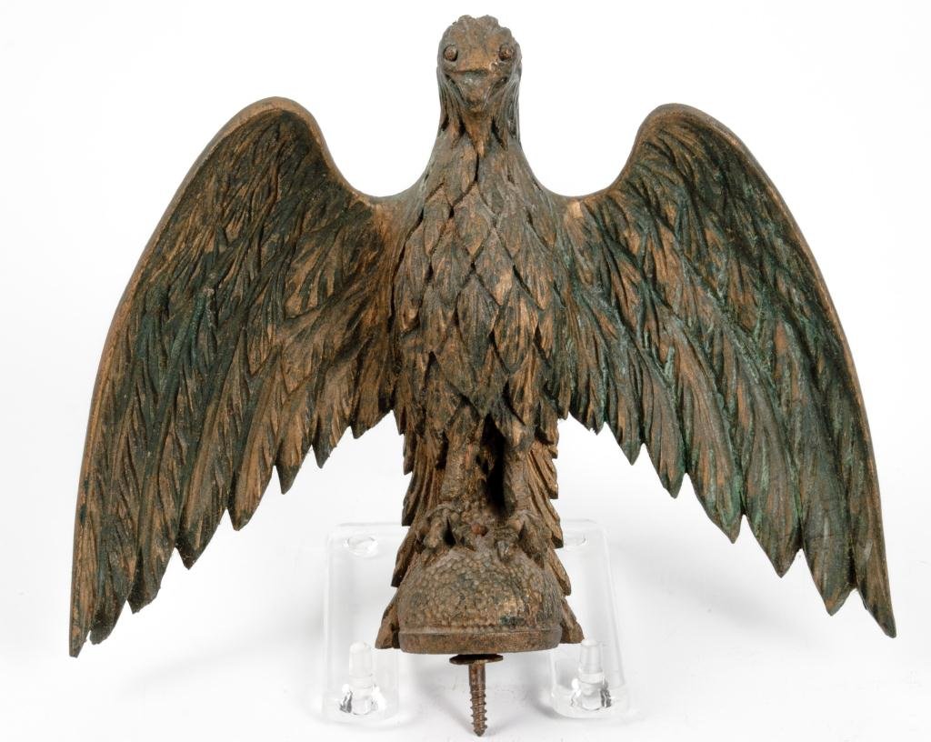(19th/ 20th c.) Carved and Painted Eagle Finial (1 of 3)