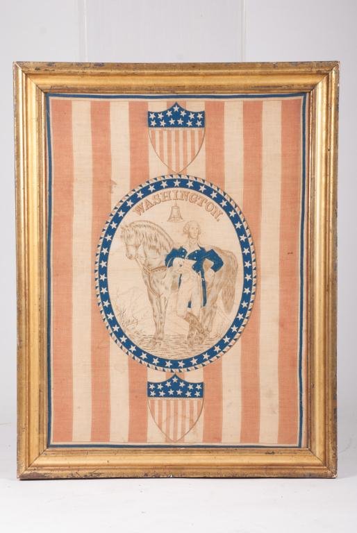 Shield of the US with Washington Printed on Linen (1 of 4)
