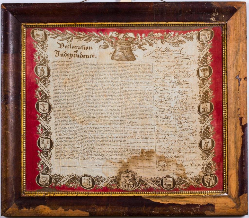 Textile Printed Declaration of Independence (1 of 10)
