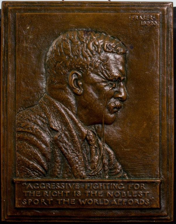 James Fraser Bronze Theodore Roosevelt Plaque (1 of 5)
