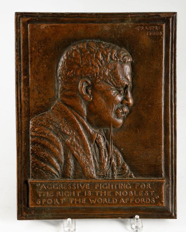 James Fraser Bronze Plaque of Roosevelt 1920 (1 of 7)