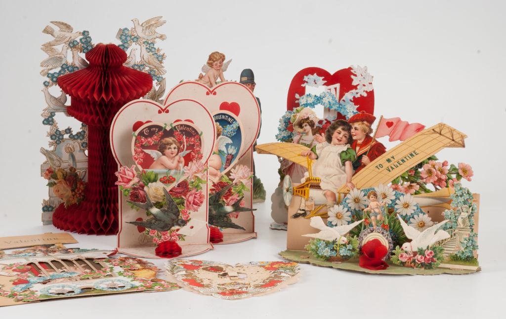 Collection of (10) Antique Die Cut Valentines (1 of 7)
