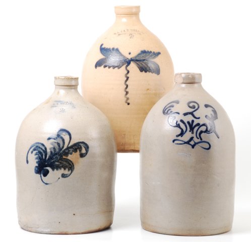 (2) Ballard Burlington, VT Stoneware Jugs & Third (1 of 5)