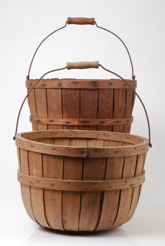 (2) Split Ash Swing Handle Baskets (1 of 3)