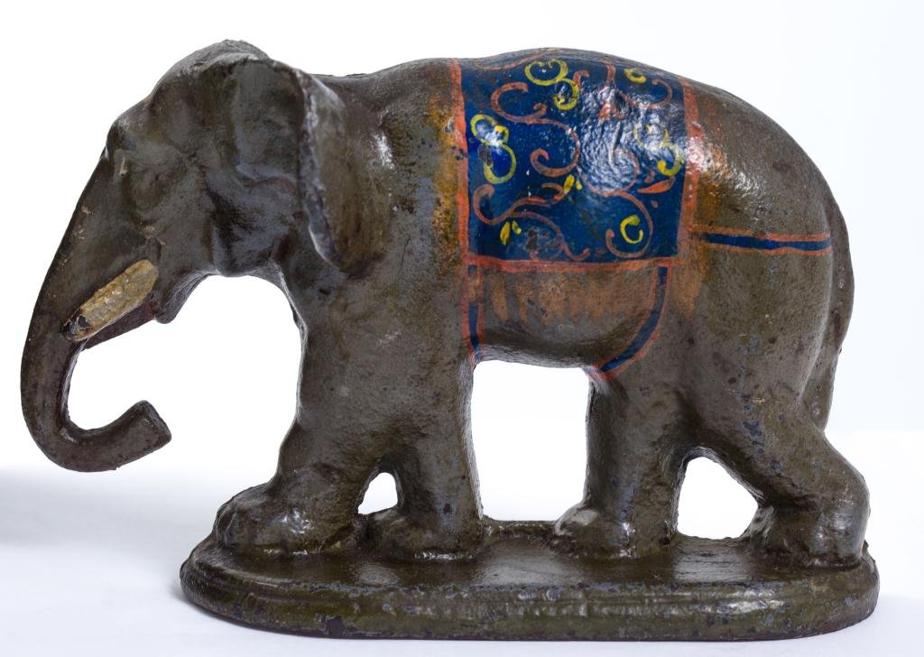 Early Cast Iron Circus Elephant Doorstop (1 of 6)