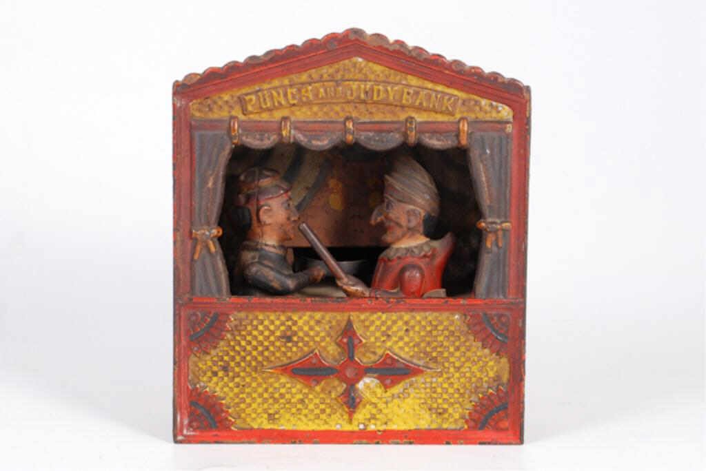 Cast Iron Punch and Judy Mechanical Bank (1 of 6)