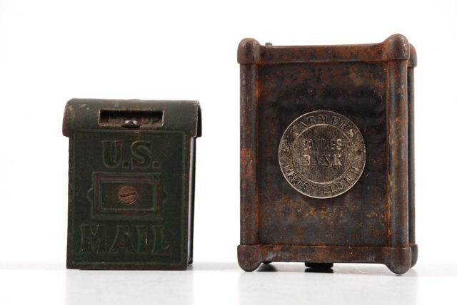 (2) Cast Iron Still Banks (1 of 6)