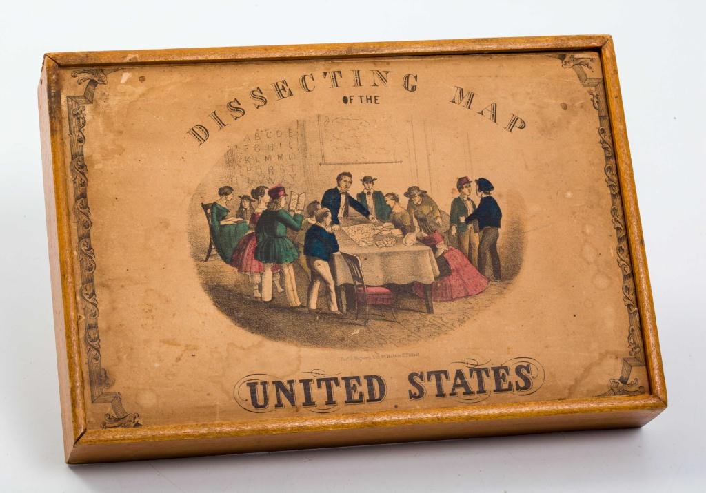 Dissecting Map of the United States Puzzle: Published by John Doll, Philadelphia. Lithographed by T.S. Wagner Philadelphia 1860.