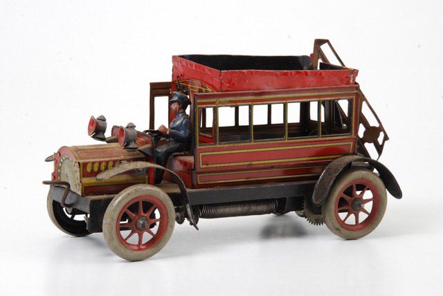 Tin Litho Toy Double Decker Wind-Up Bus Germany (1 of 6)