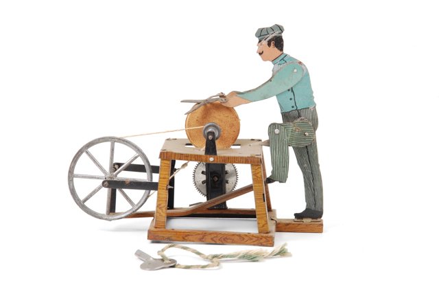 Tin Litho Wind-Up Toy Blade Sharpener (1 of 3)