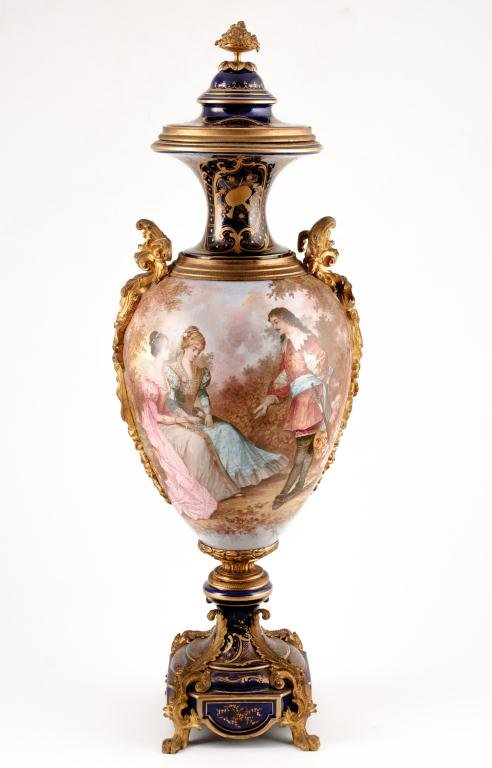 Sevres Quality Ormolu Mounted Porcelain Urn (1 of 10)