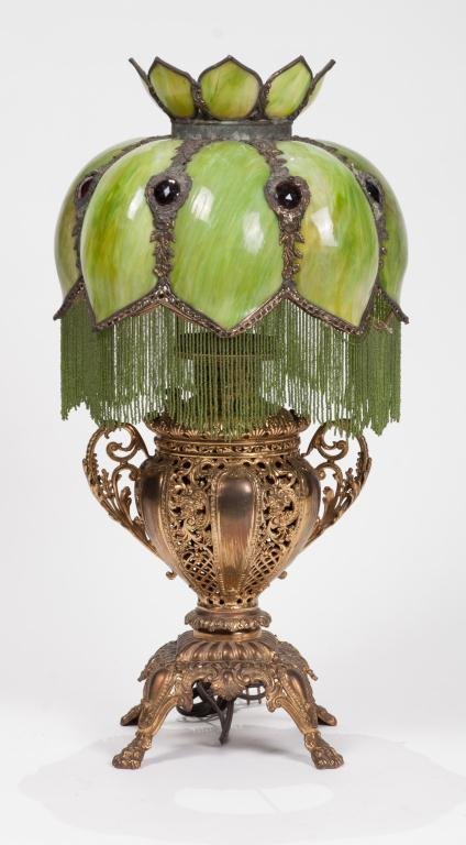 (19th c.) Victorian Cast Brass Parlor Lamp (1 of 6)