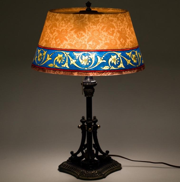 Vintage Table Lamp with Glass Shade (1 of 7)