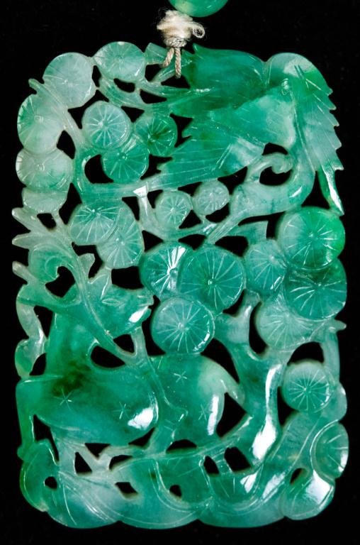 Chinese Hand Carved Jade Necklace